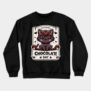 National Dark Chocolate Day cat Crewneck Sweatshirt